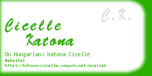 cicelle katona business card